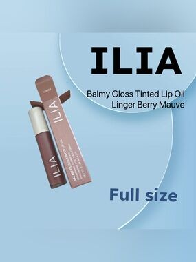 🇺🇸🆕📦NIB ILIA | FULL | Non Sticky Balmy Gloss Berry Mauve Tinted Lip Oil